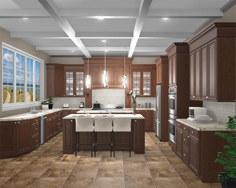 Traditional Kitchen rendered in ProKitchen Software