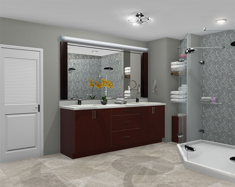 Bathroom rendered in ProKitchen Software