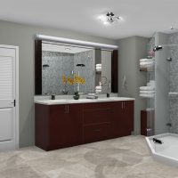 Bathroom rendered in ProKitchen Software