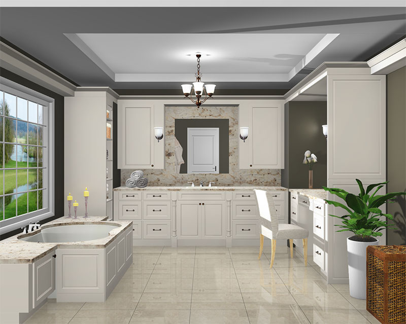 Master Bathroom rendered in ProKitchen Software