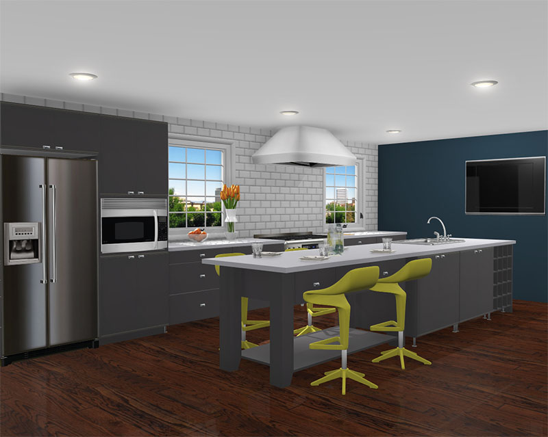 Kitchen rendered in ProKitchen Software